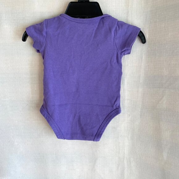 Carters Baby One Piece 3M Purple Hashtag NeedANap Short Sleeve Bodysuit Cotton - Picture 3 of 6